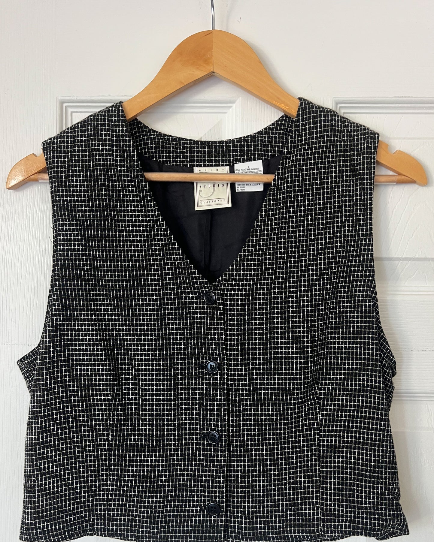 Vintage Liz Checkered Vest