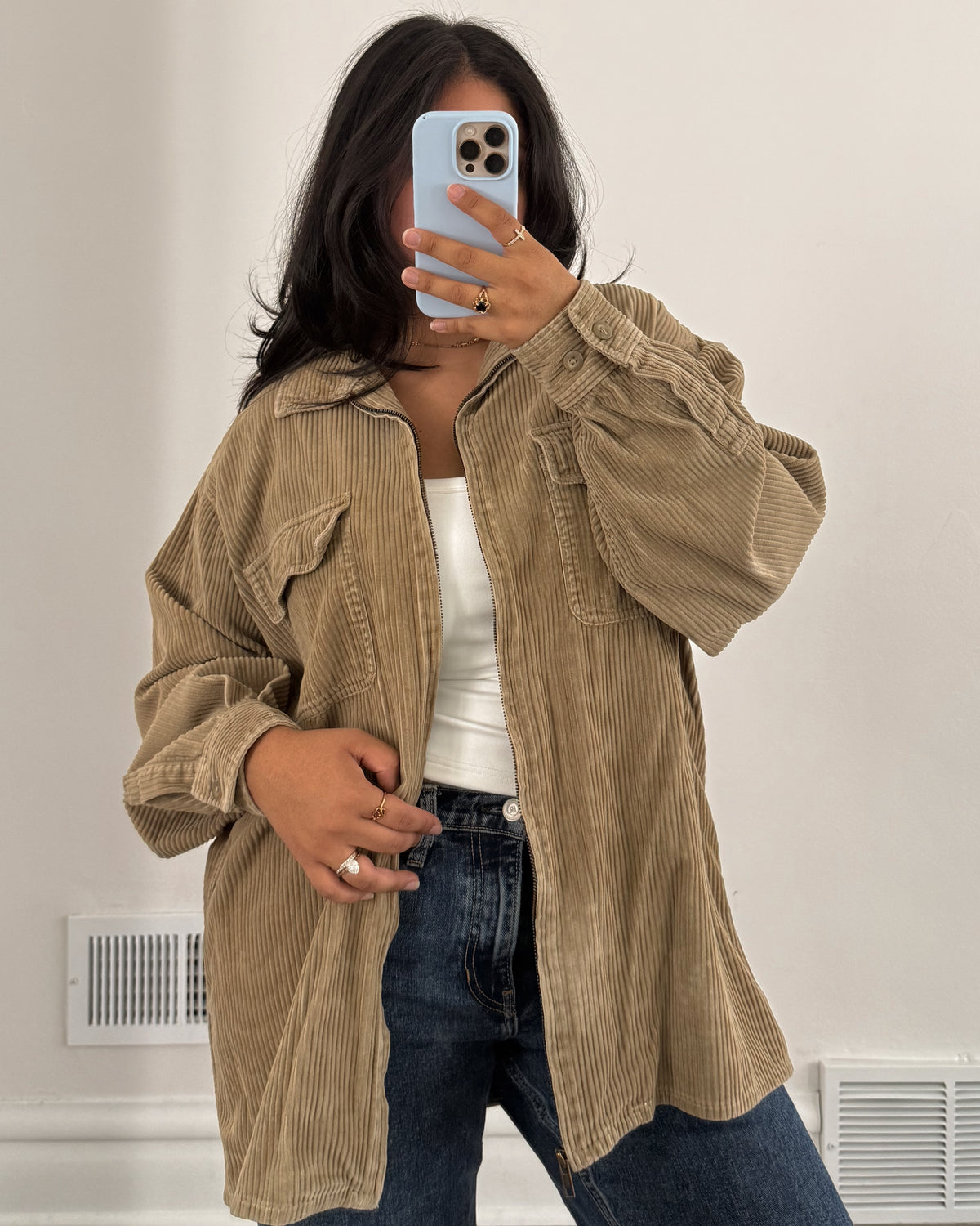 90’s Corduroy Zip Up Jacket