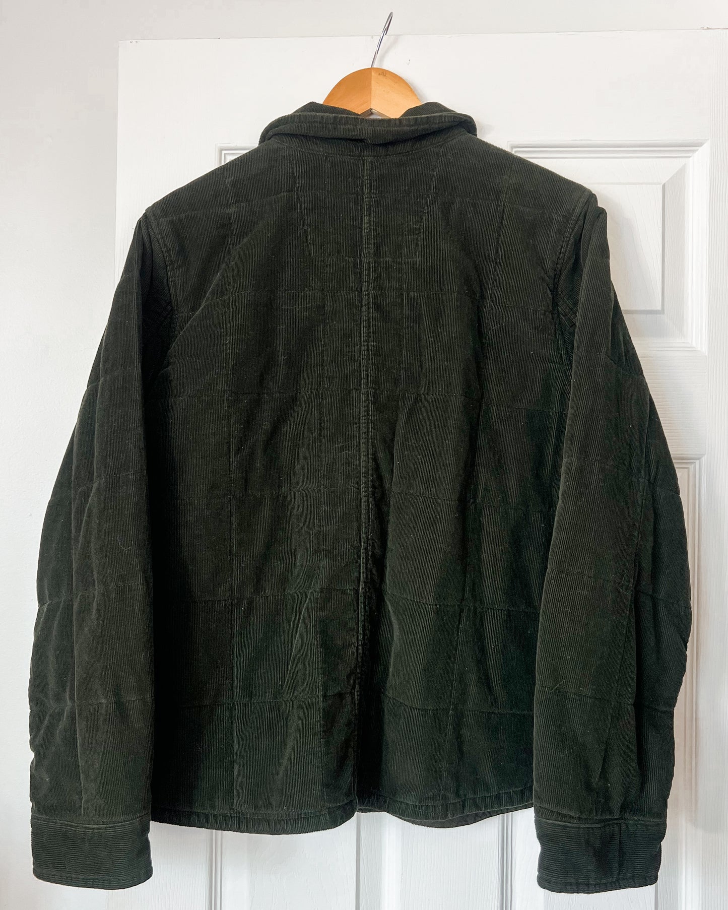 Green Quilted Corduroy Jacket
