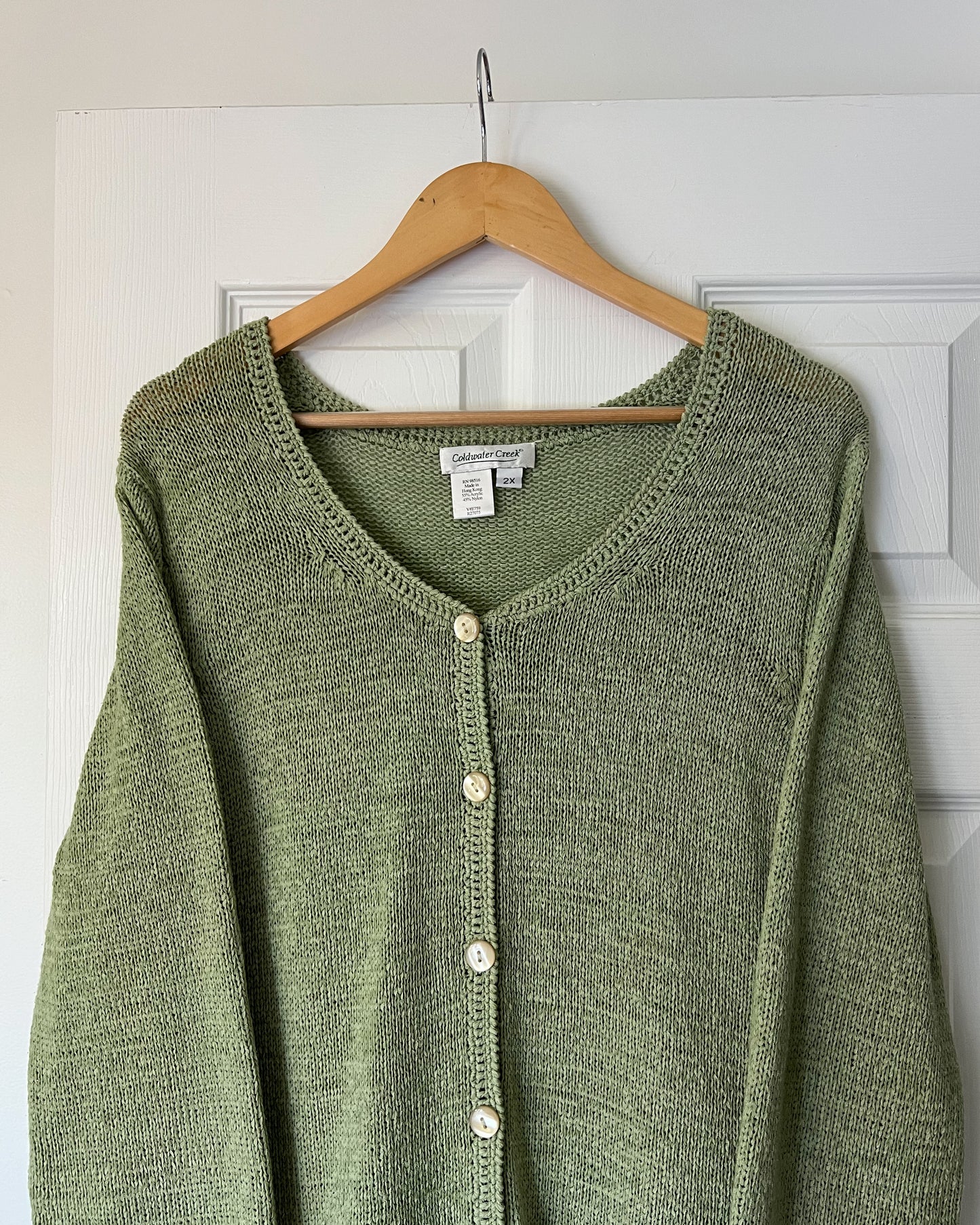 Green Knitted Cardigan