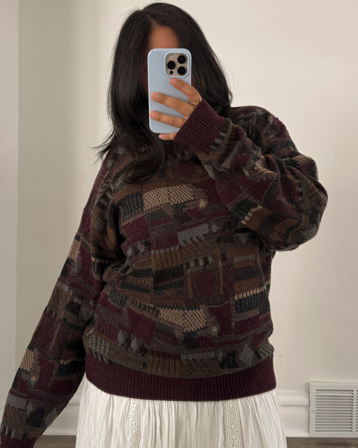 Vintage Multi Pattern Knitted Sweater
