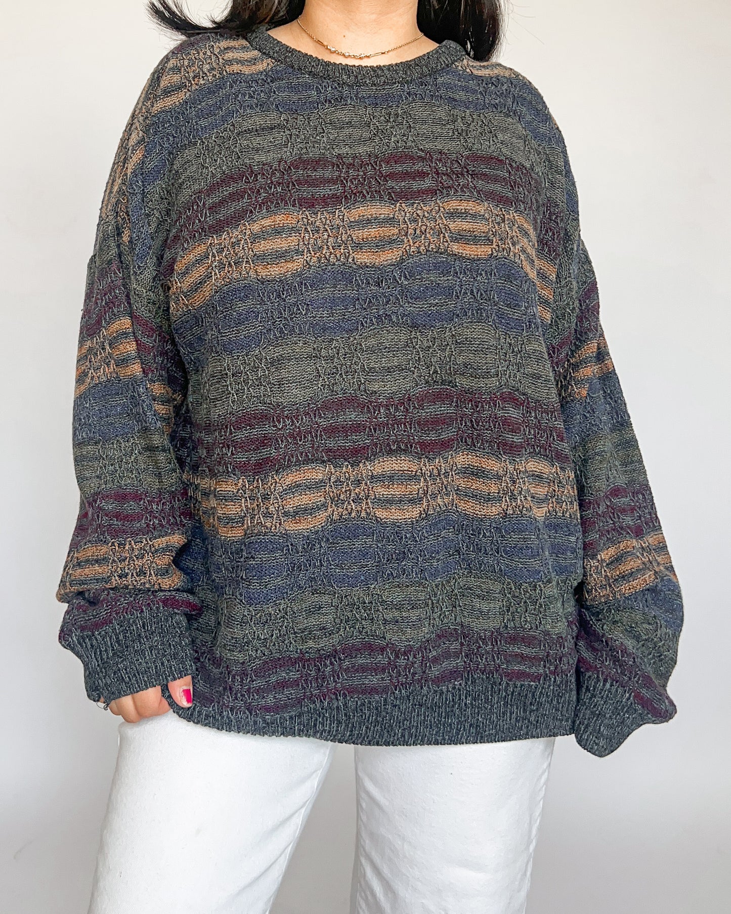 Textured Knitted Sweater