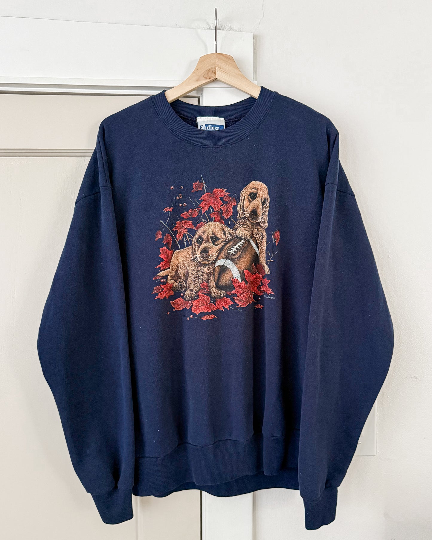 Endless Designs Dog & Football Crewneck