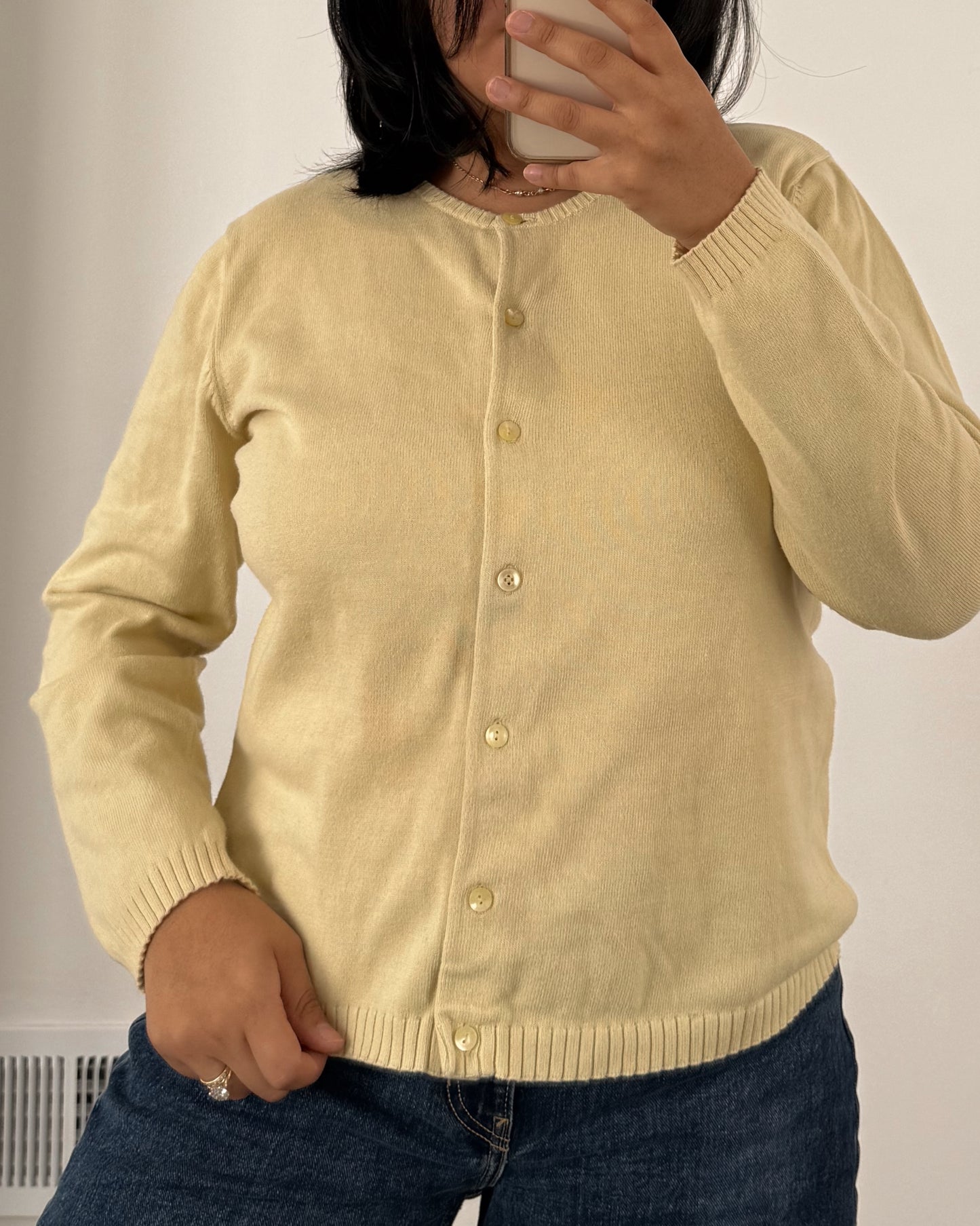 Pastel Yellow Cardigan