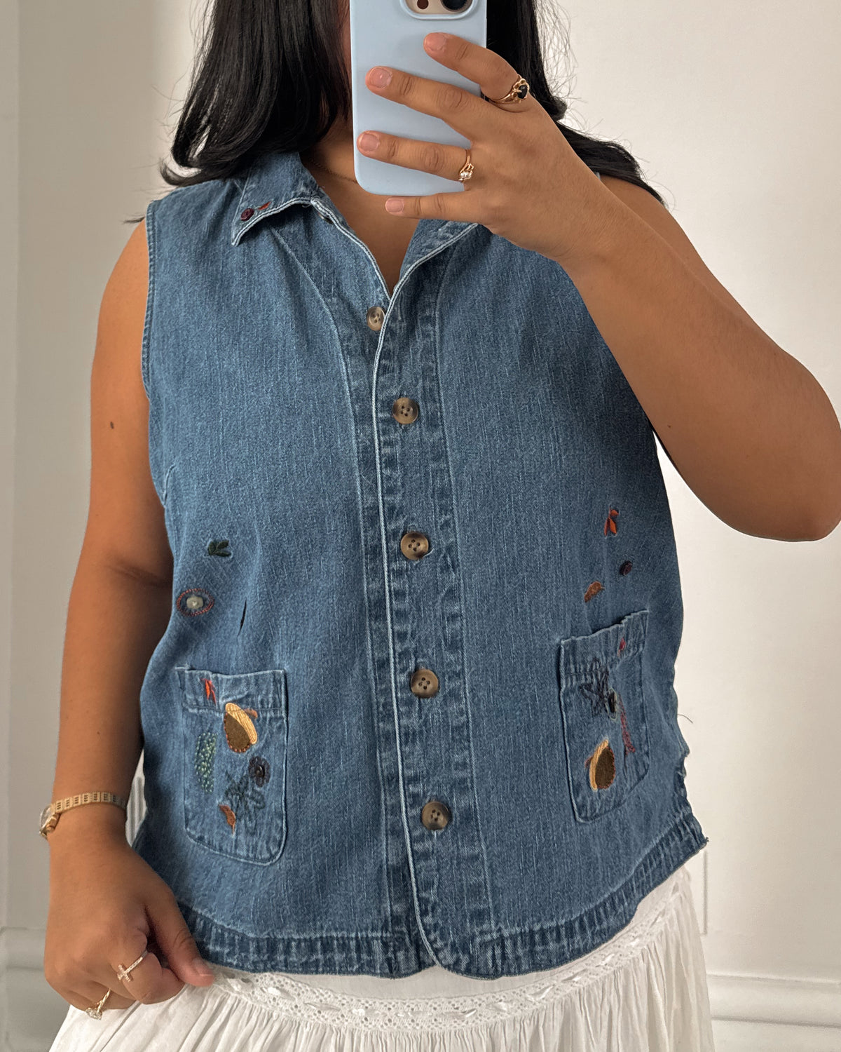 2007 Fall Embroidered Denim Vest