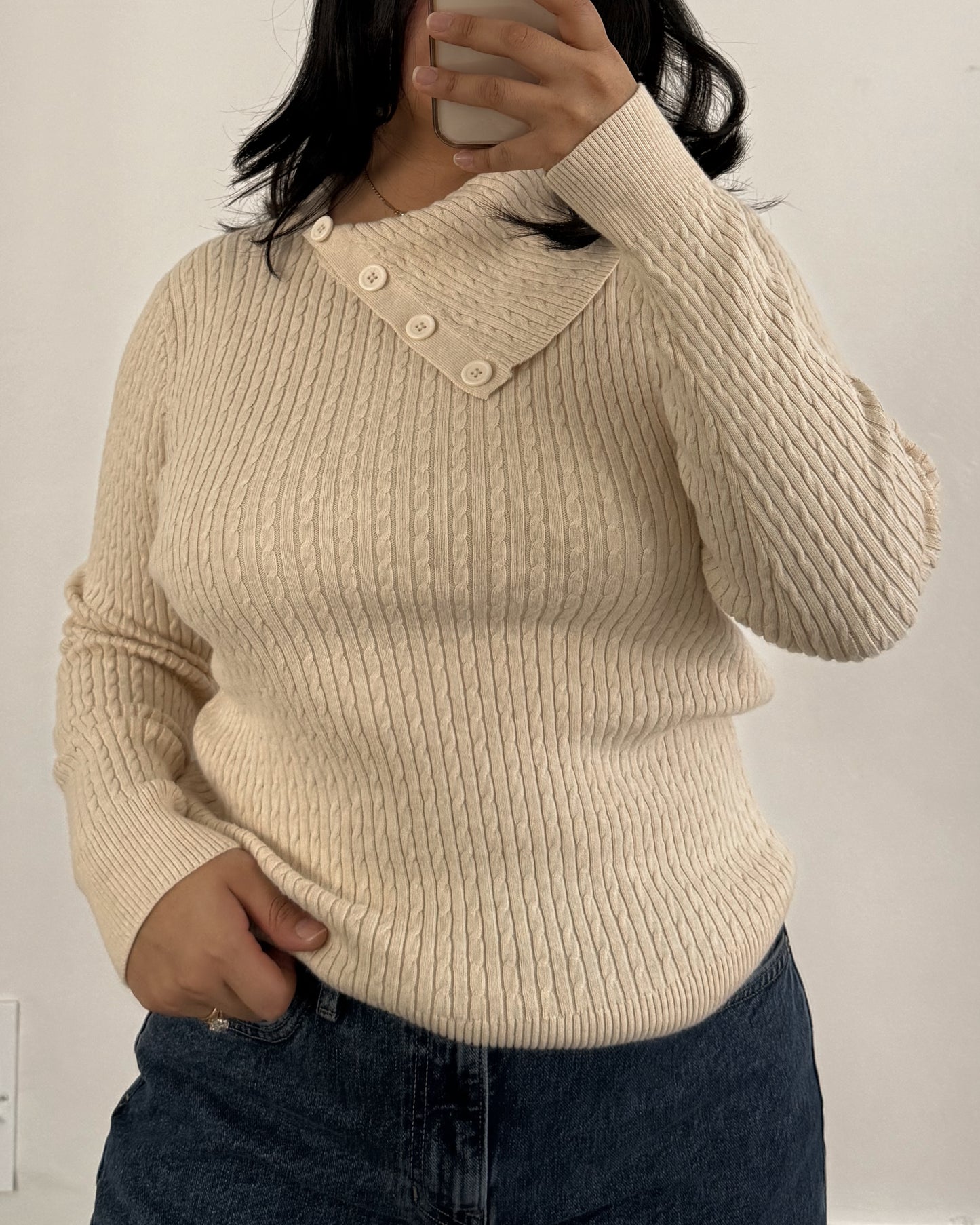 Cable Knit Blouse