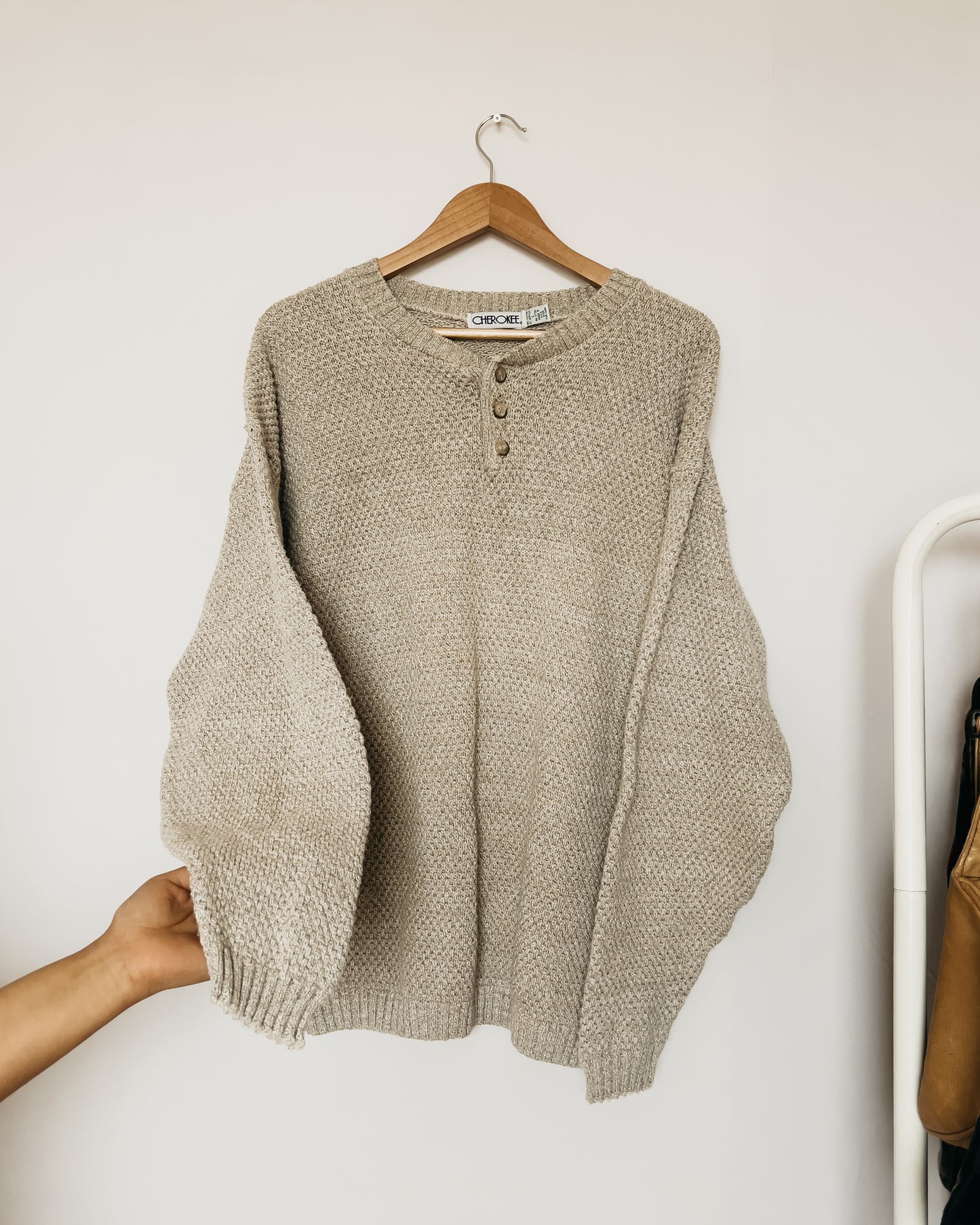 Cherokee Textured Knitted Henley