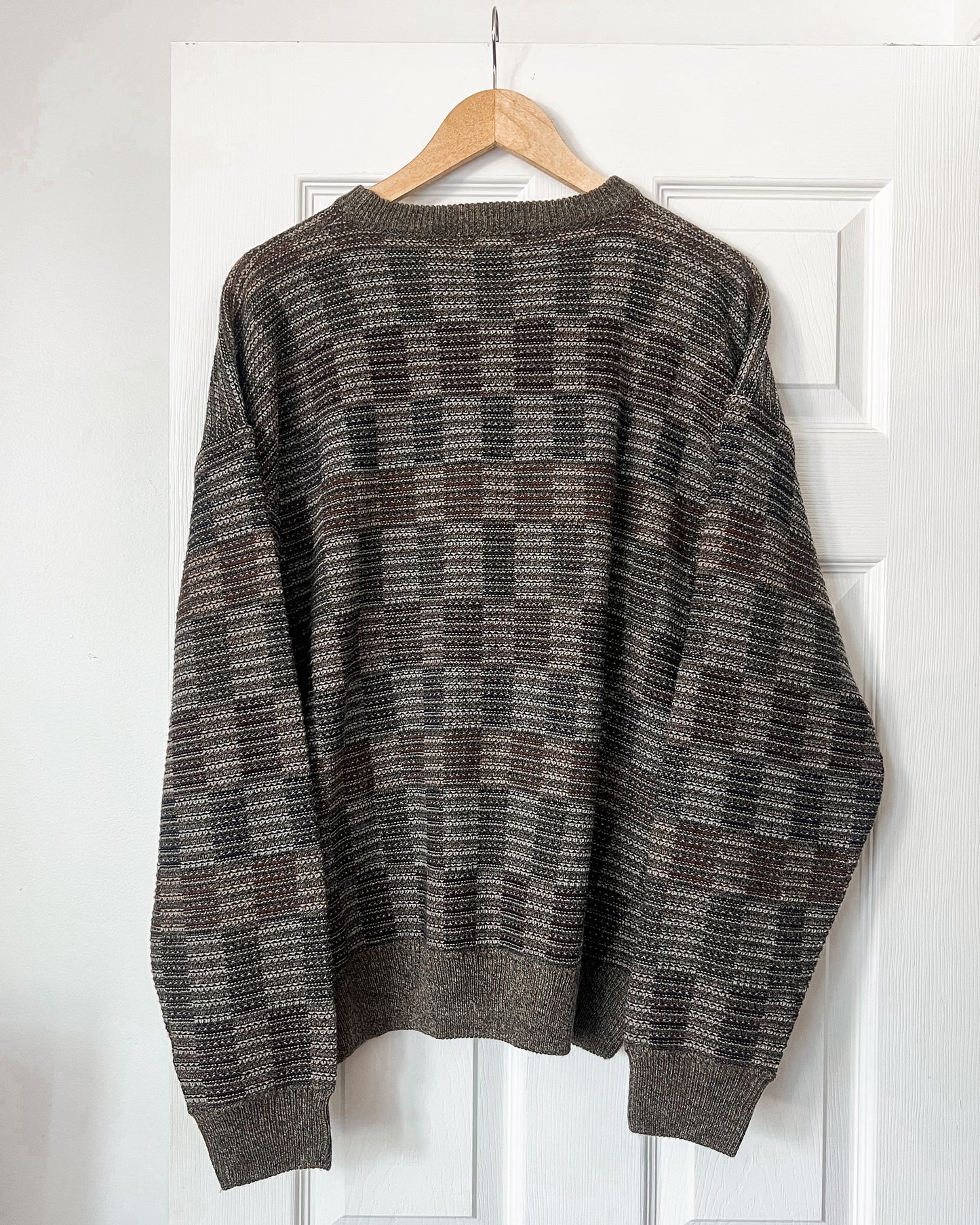 Towncraft Brown Patterned Knitted Sweater