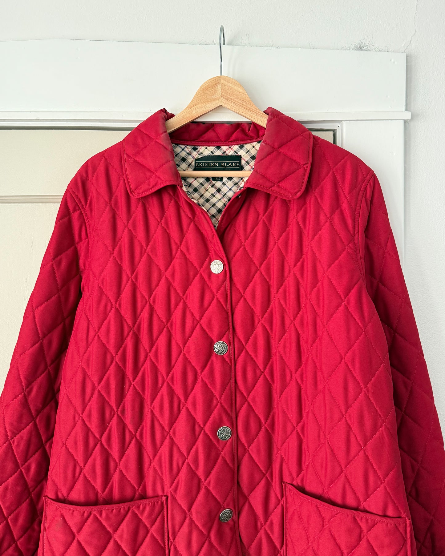 Red Quilted Coat