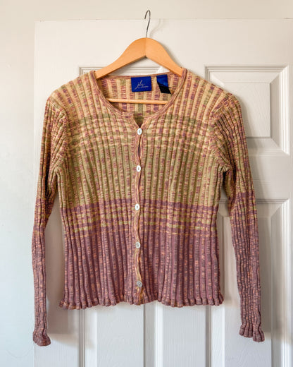 JH Ribbed Stripped Cardigan