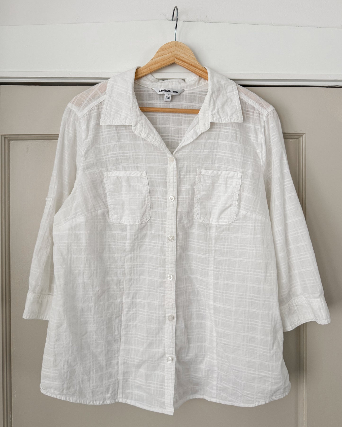 White Button Down Top