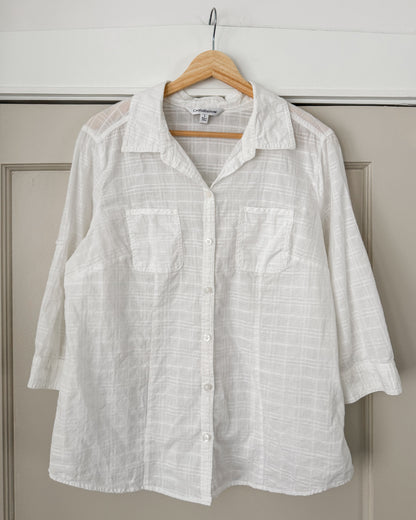 White Button Down Top