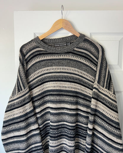 Multicolored Striped Knitted Sweater