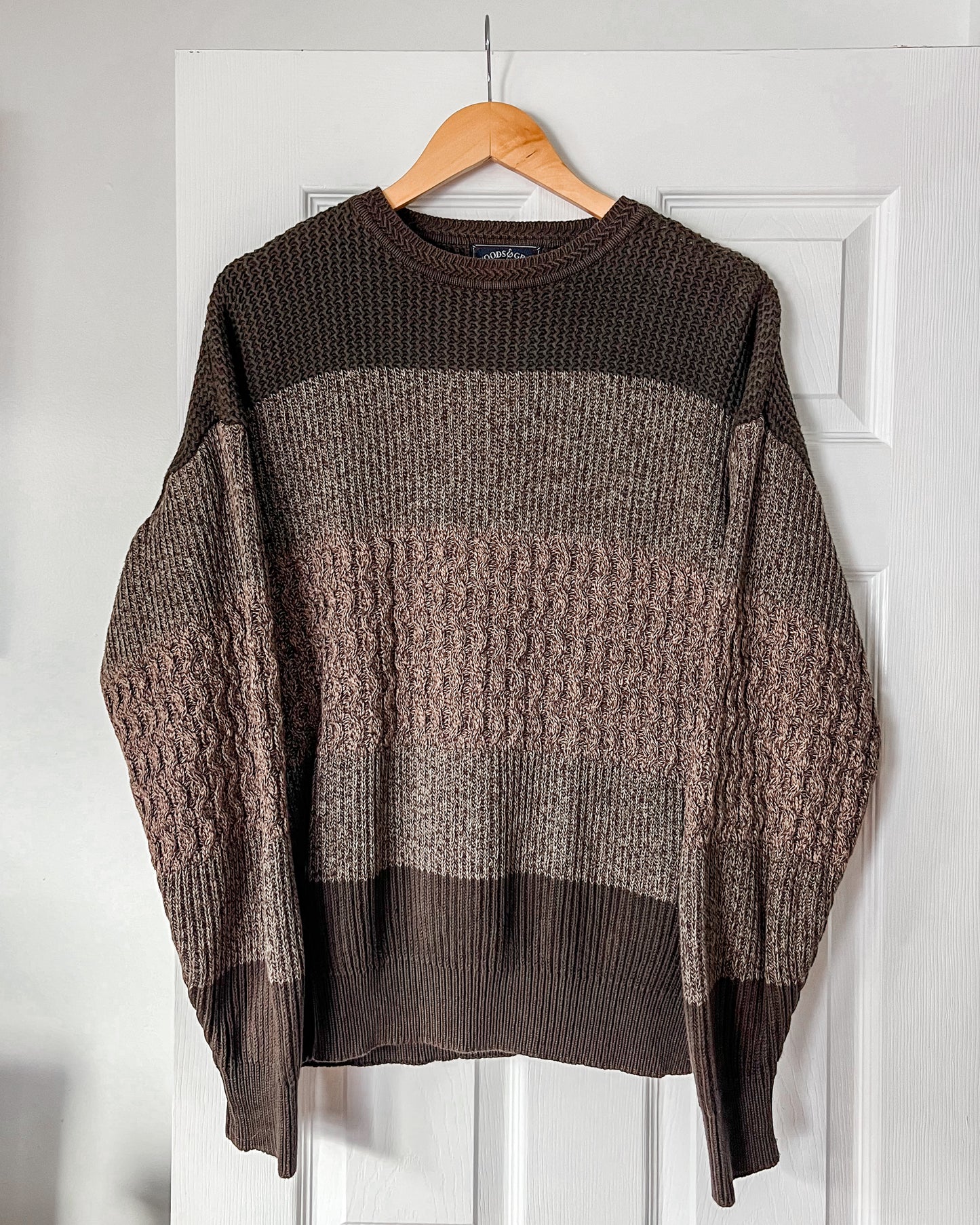 Colorblock Textured Knitted Sweater