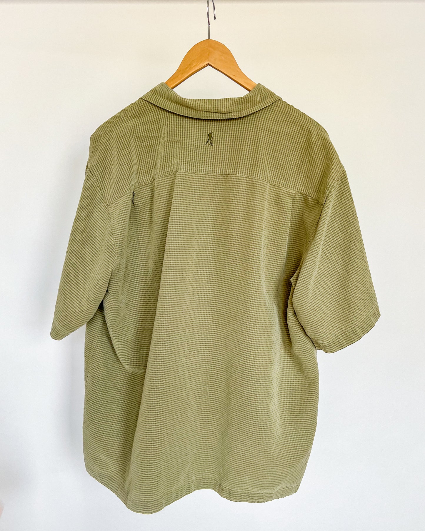 Green Short Sleeve Button Up