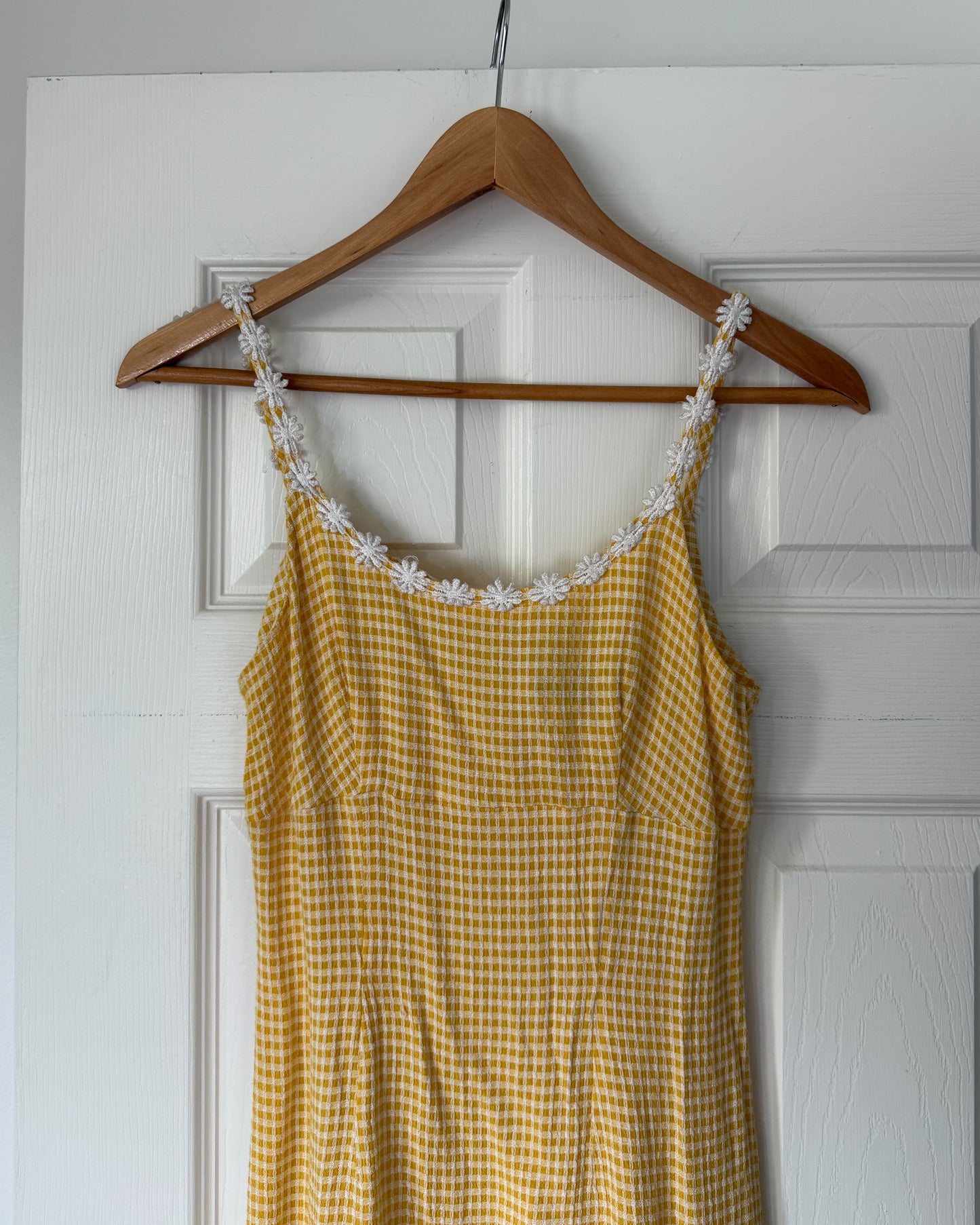 Vintage Yellow Gingham Dress