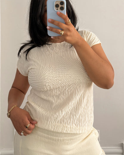 Pearl Crinkled Top