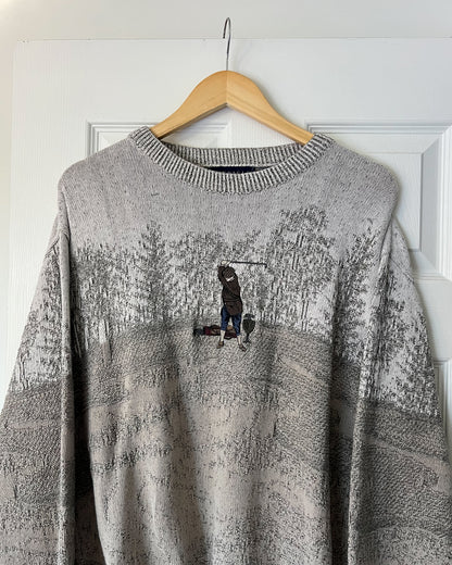 Golf Embroidered Knitted Sweater