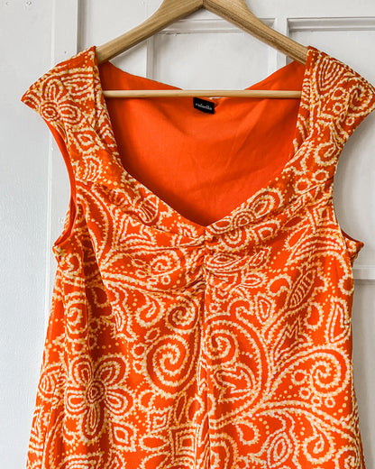 Orange Floral Tank