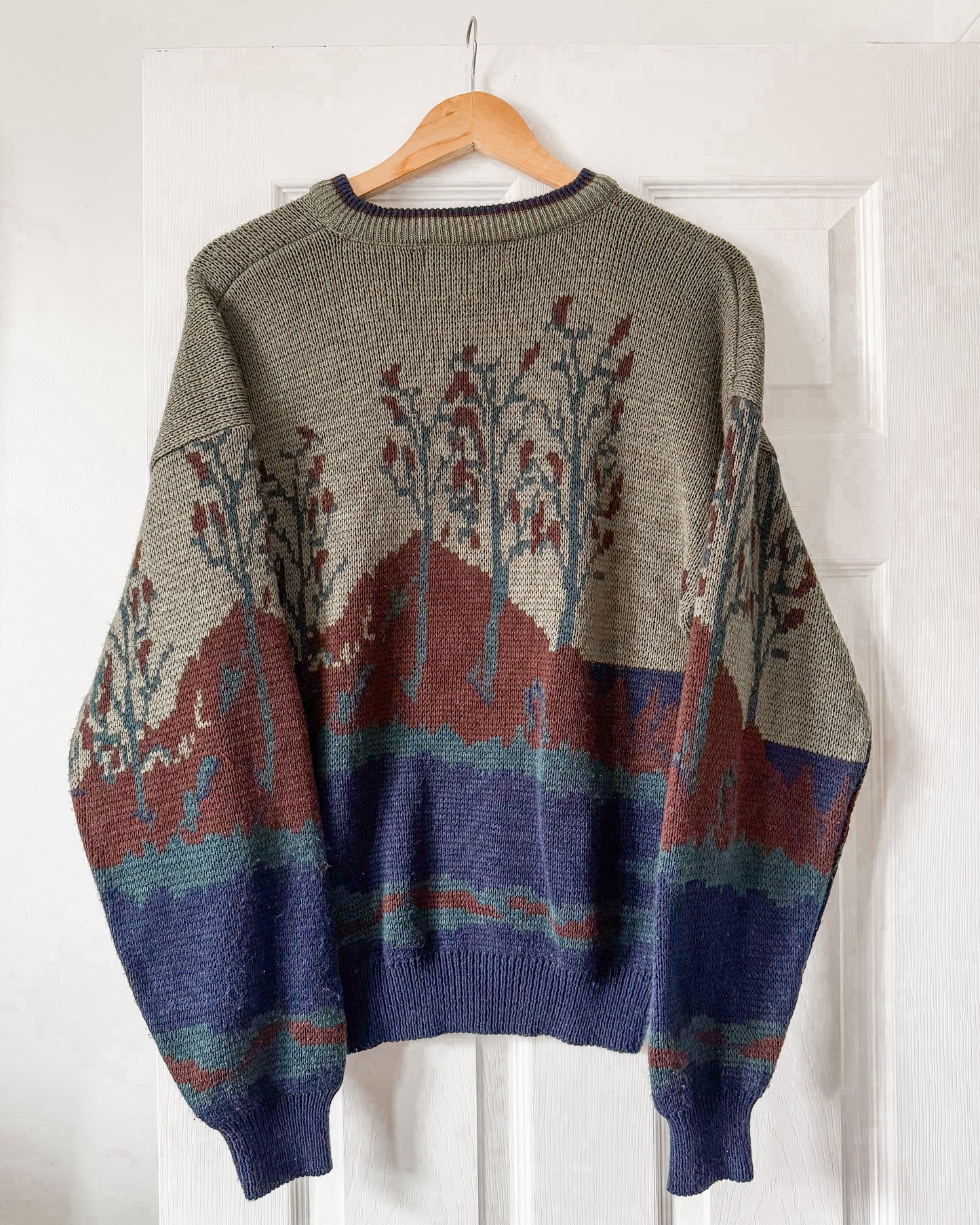 Vintage Fisherman Embroidered Knitted Sweater
