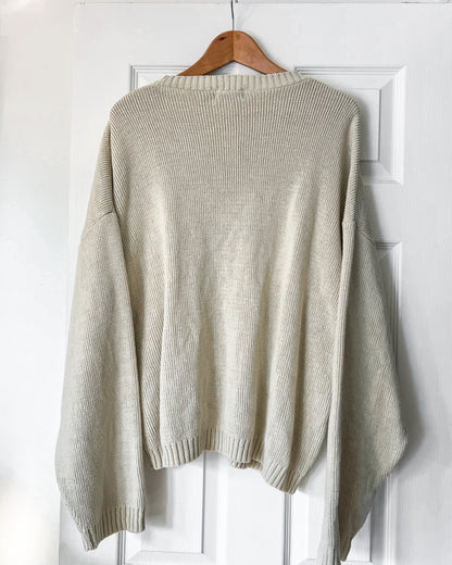 American Flag Off White Knitted Sweater