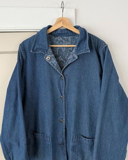 Denim Paisley Reversible Jacket