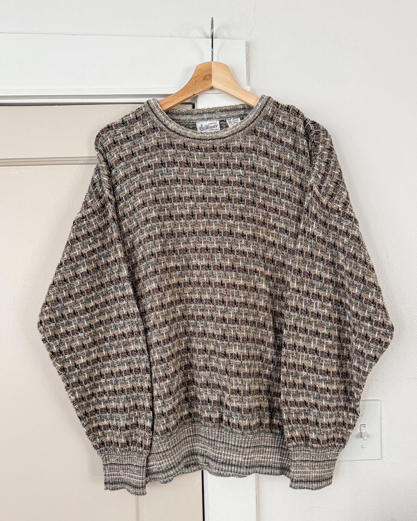 Vintage Patterned Knitted Sweater