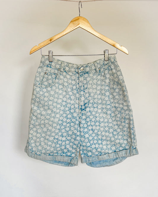 Vintage Denim Floral Shorts