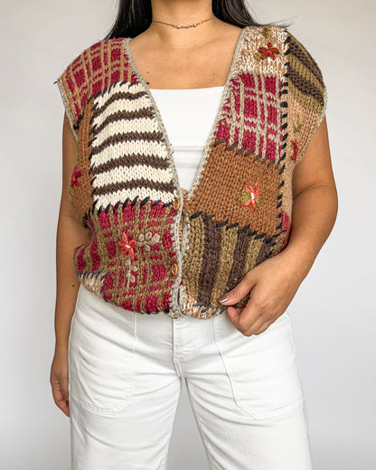 Patchwork Knitted Vest