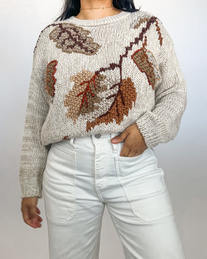 Fall Leaf Knitted Sweater