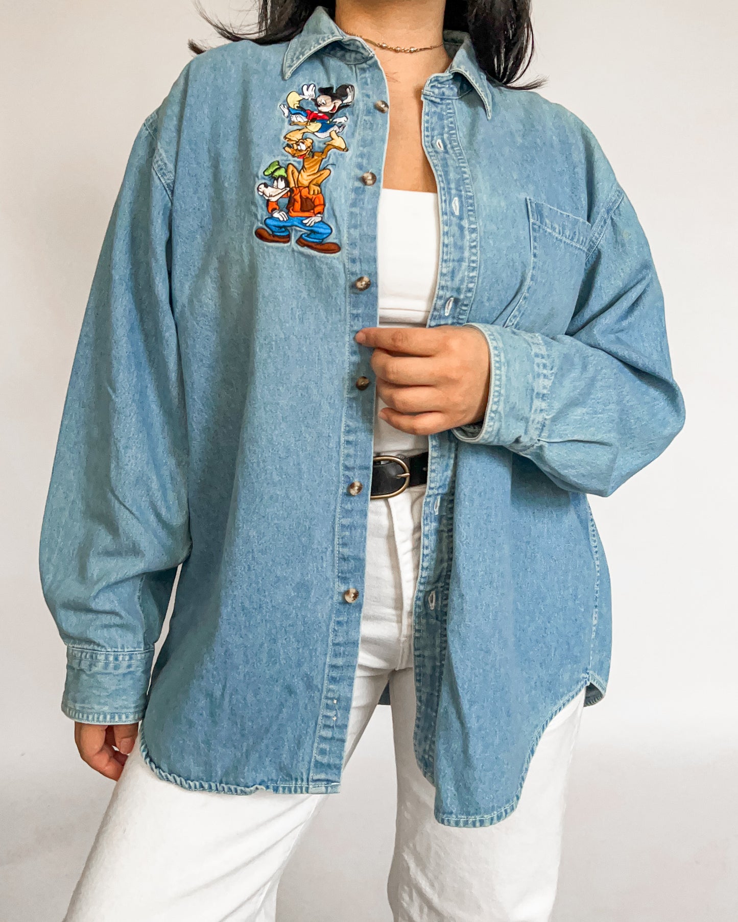 Mickey Denim Button Up