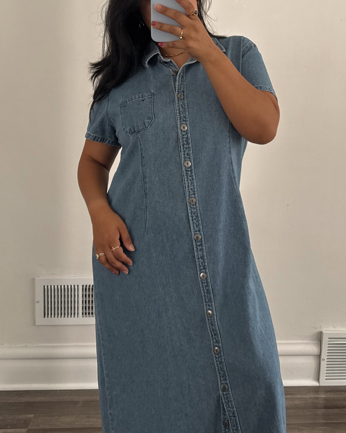 90’s Denim Maxi Dress