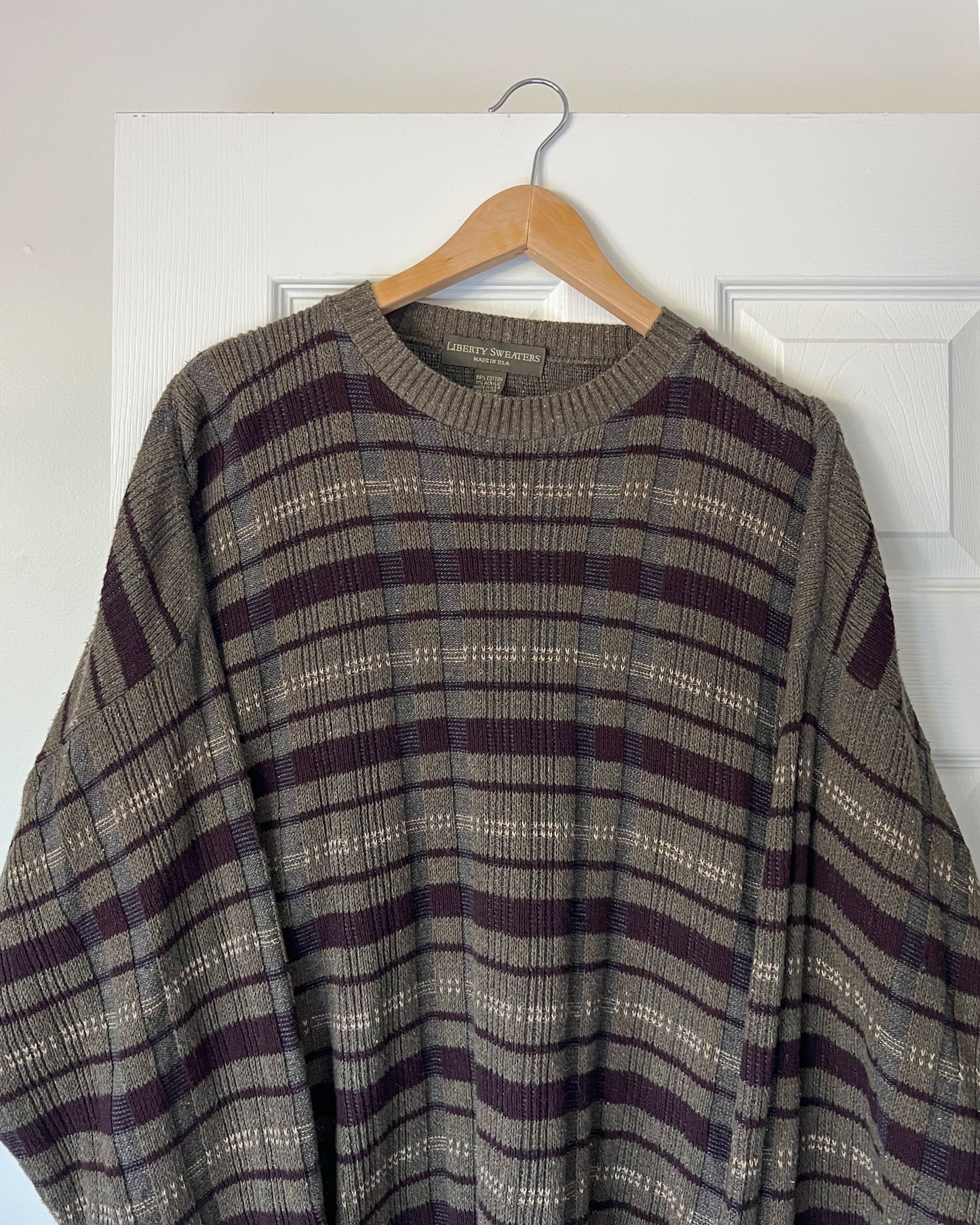 Plaid Knitted Sweater