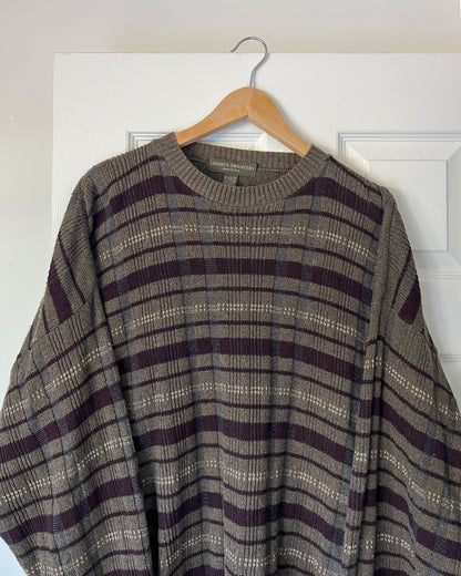 Plaid Knitted Sweater