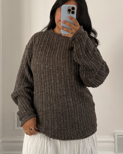 90’s Blue & Brown Knitted Sweater