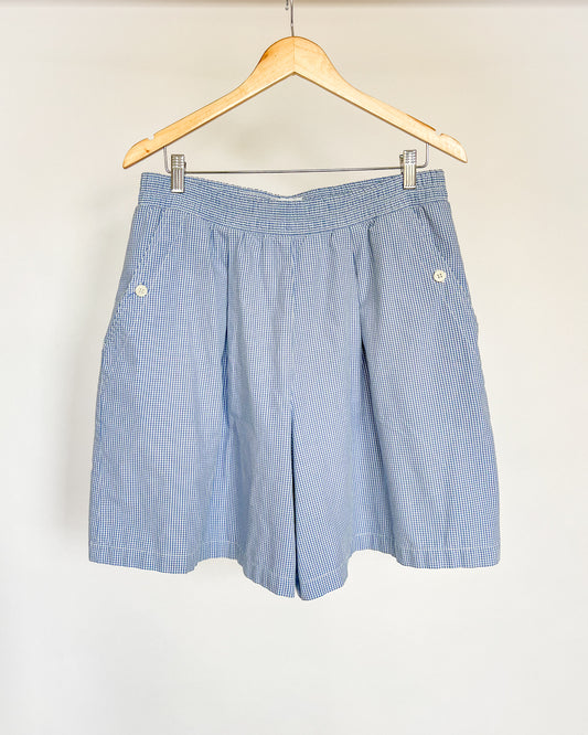 Vintage Blue Patterned Shorts