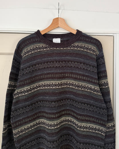 Outline Navy Knitted Sweater