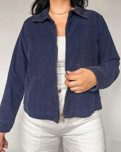 Navy Micro Corduroy Jacket