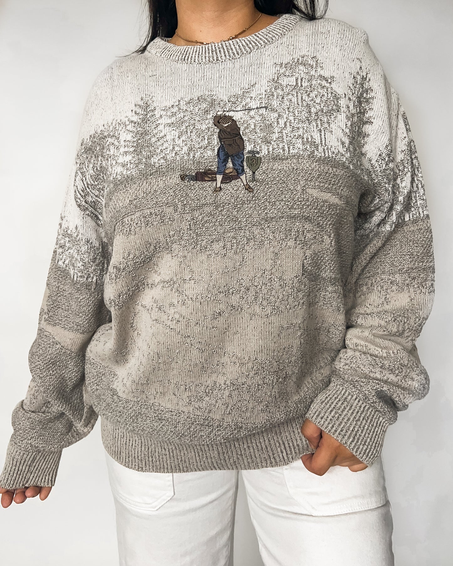 Golf Embroidered Knitted Sweater