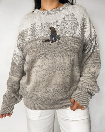 Golf Embroidered Knitted Sweater