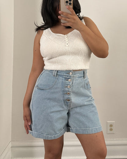 Vintage Lightwash High Rise Denim Shorts