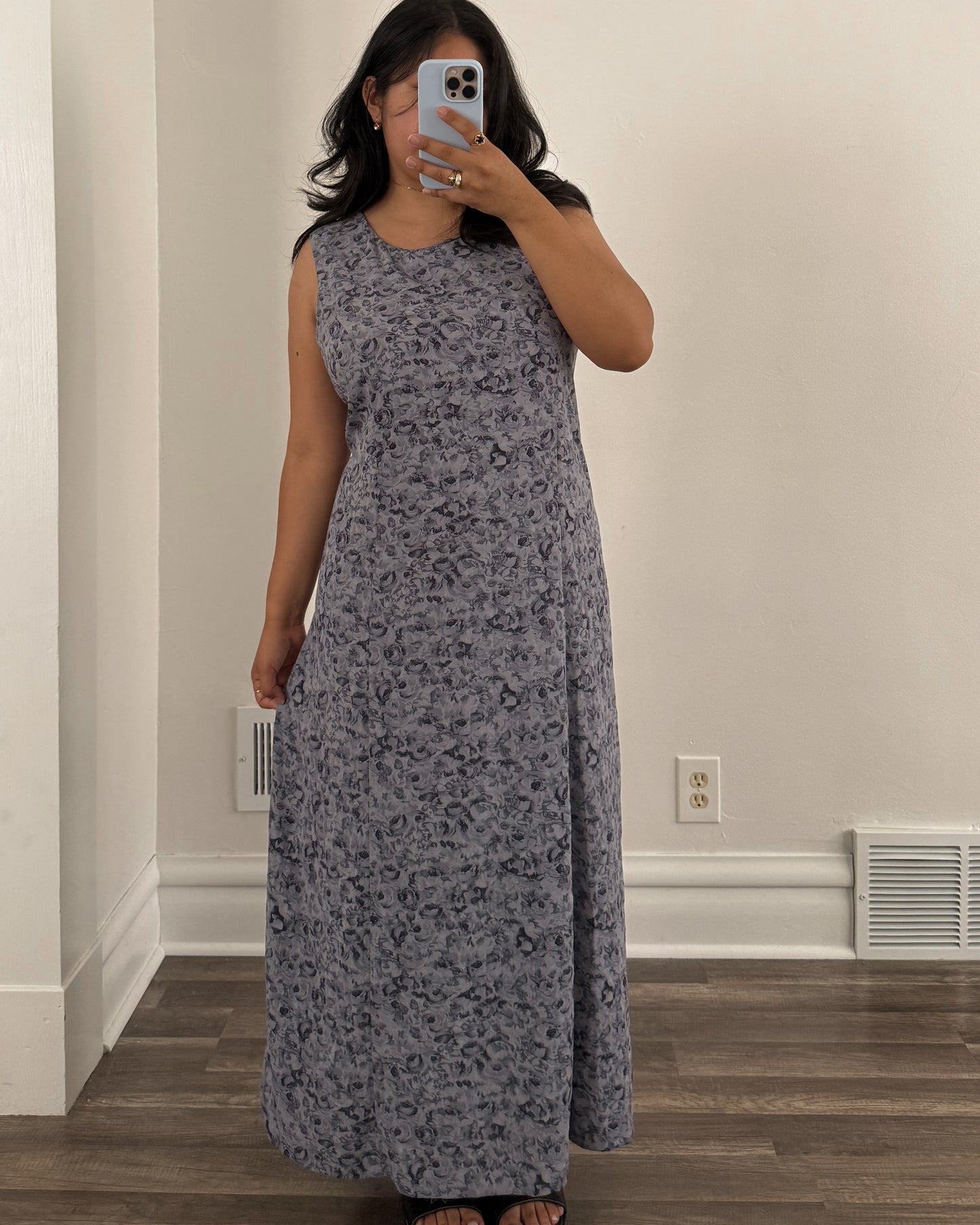 Blue Floral Maxi Dress