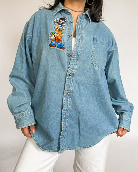 Mickey Denim Button Up