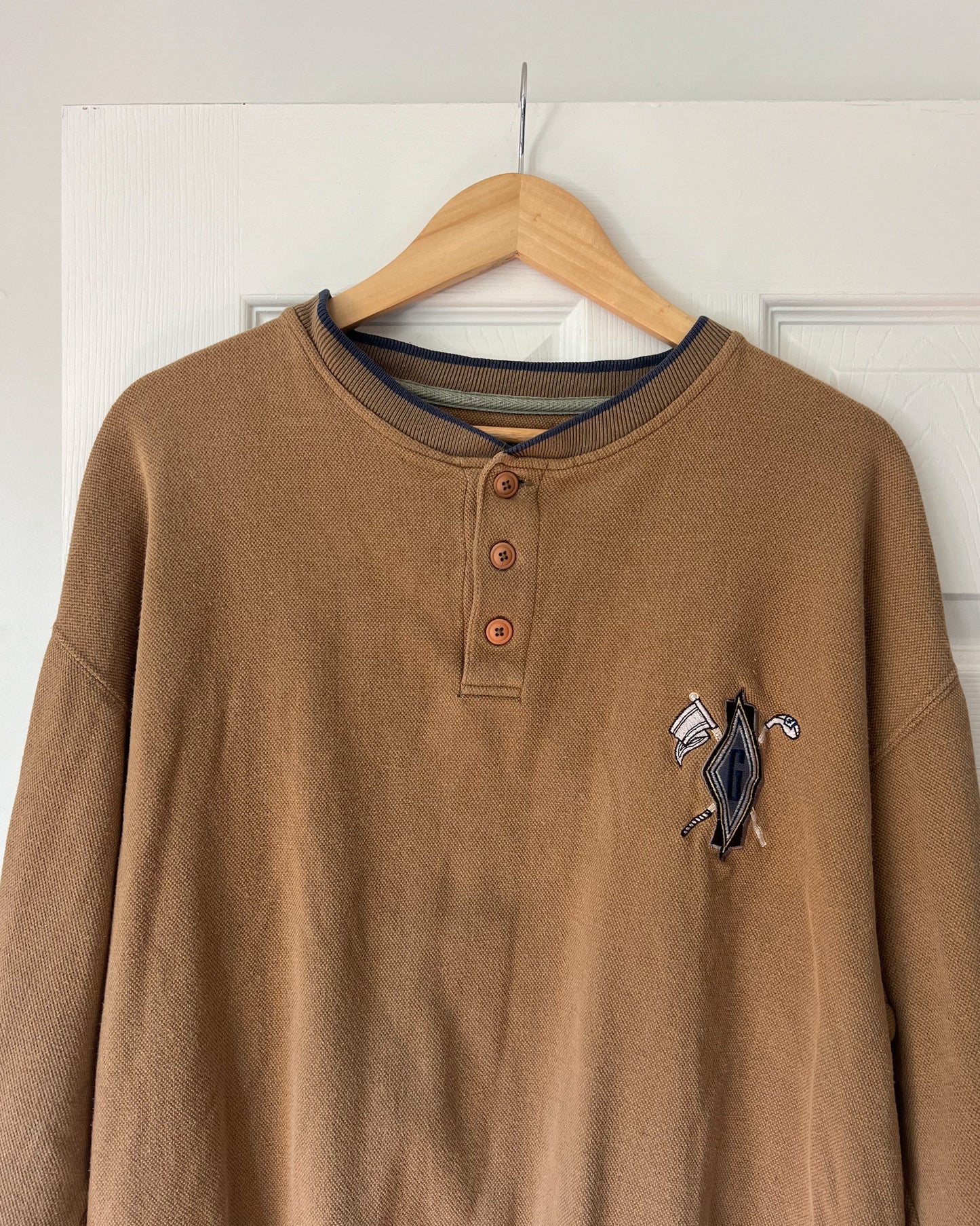 Golf Henley Embroidered Sweatshirt