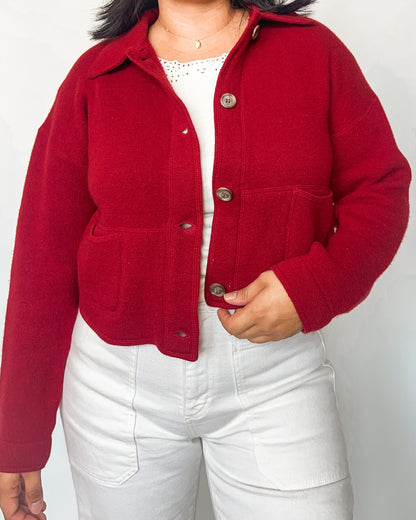 Red Cropped Jacket