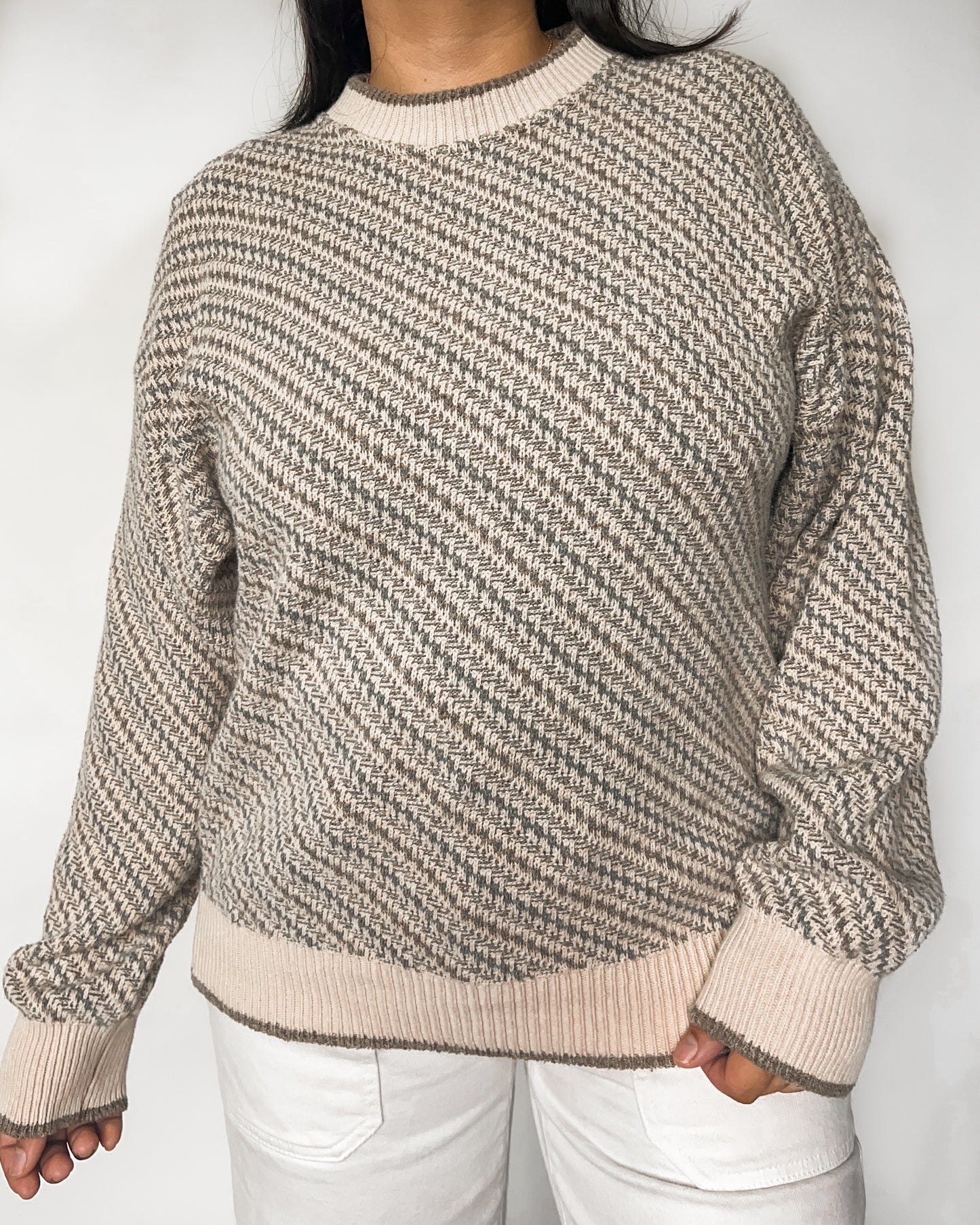 Geoffrey Beene Striped Knitted Sweater