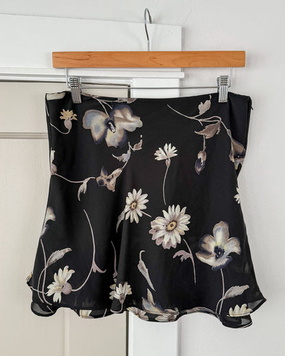 Vintage Black Daisy Skirt