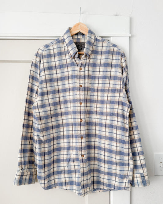 Blue Plaid Flannel Shirt