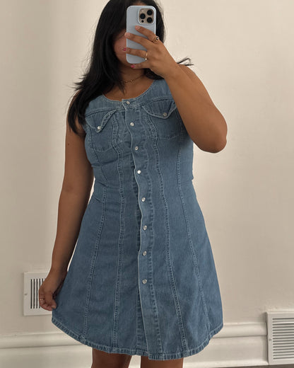 Vintage Denim Mini Dress