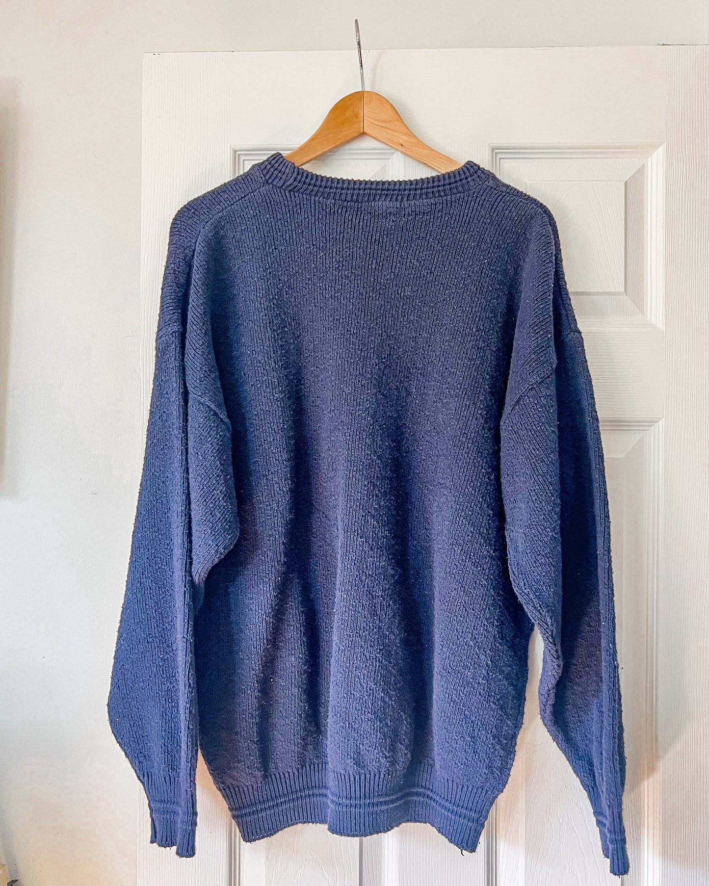 Navy Golf Embroidered Knitted Sweater